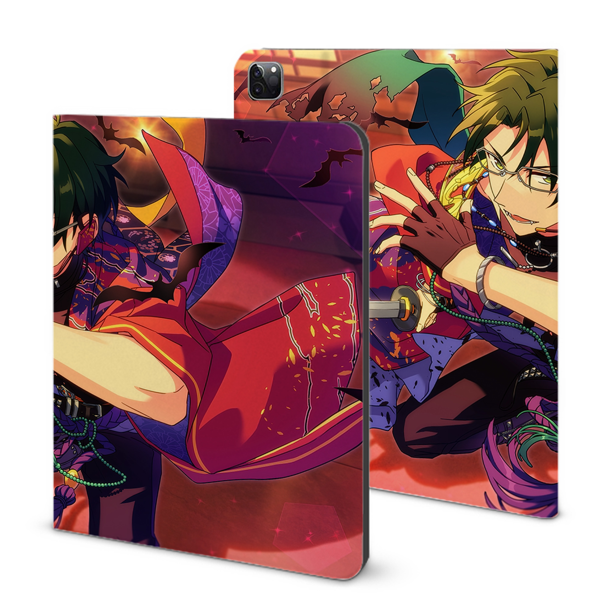（画像用） あんさんぶるスターズ! Ensemble Stars IPad ケース ブック型 PUレザー TPU 耐衝撃 軽量 薄型 ペン収納なし 全面保護 IPad 各モデル対応